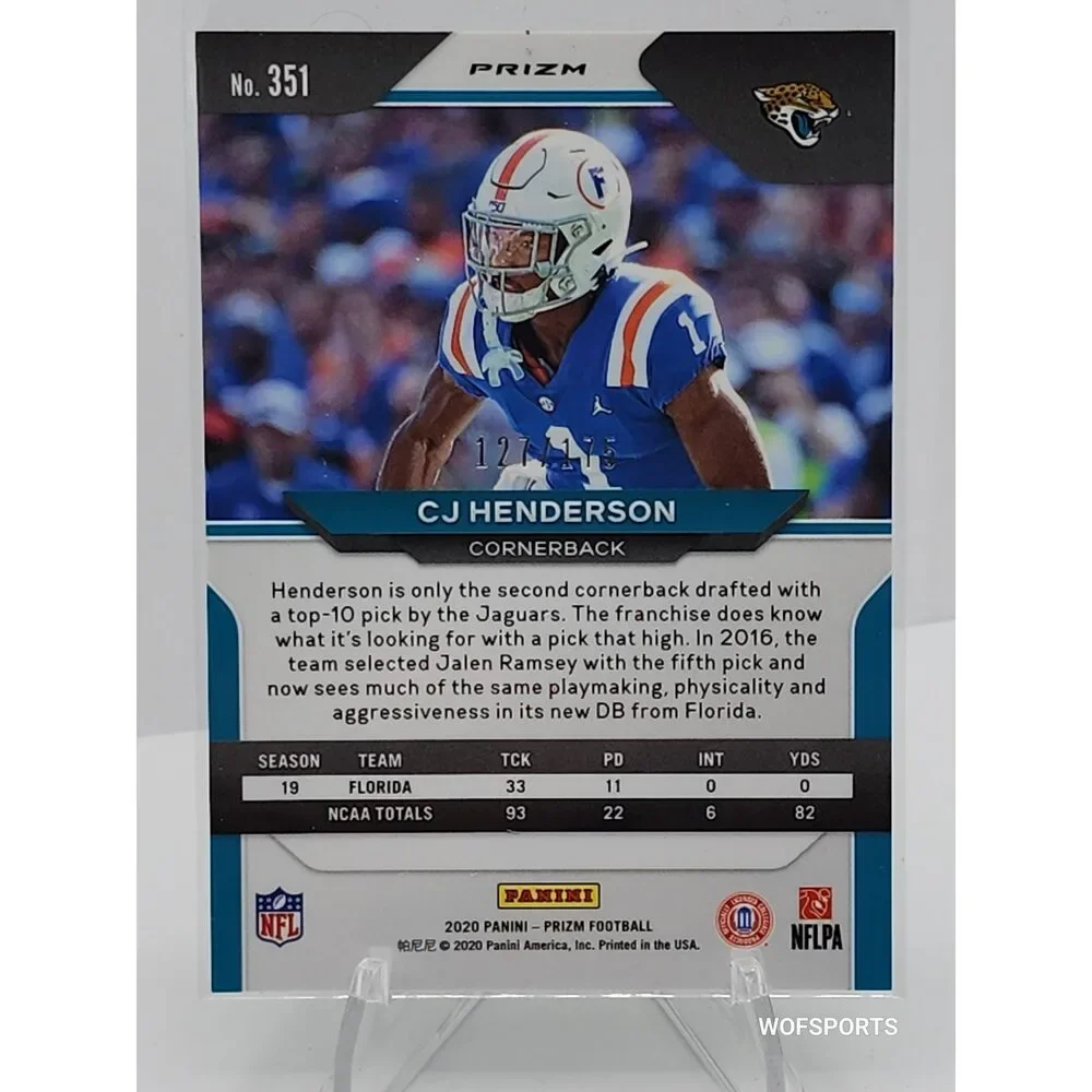 2020 Panini Prizm Neon Green Pulsar 127/175 CJ Henderson #351 Rookie